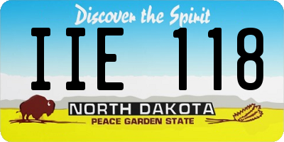 ND license plate IIE118