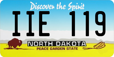 ND license plate IIE119