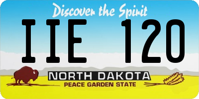 ND license plate IIE120