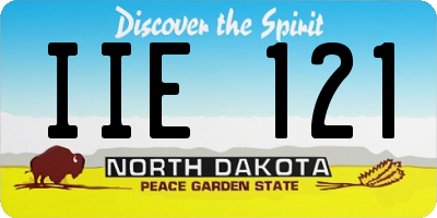 ND license plate IIE121
