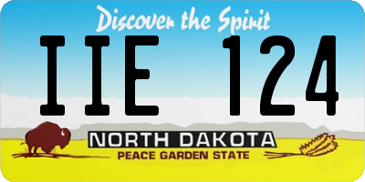 ND license plate IIE124