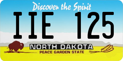 ND license plate IIE125