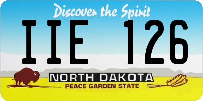ND license plate IIE126