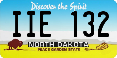 ND license plate IIE132