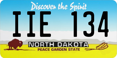 ND license plate IIE134