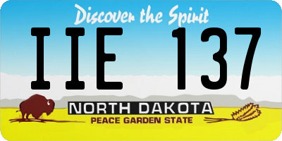 ND license plate IIE137