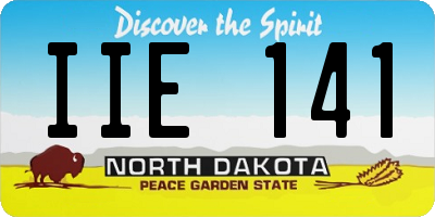 ND license plate IIE141