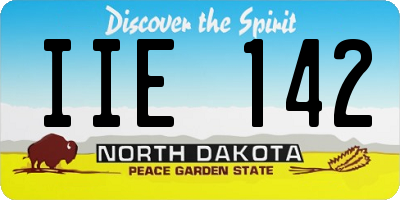 ND license plate IIE142