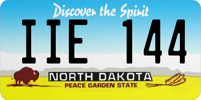 ND license plate IIE144