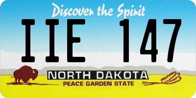 ND license plate IIE147