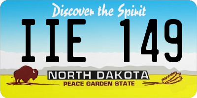 ND license plate IIE149