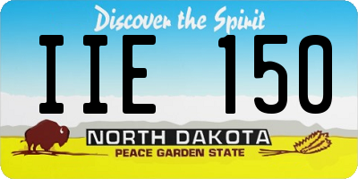 ND license plate IIE150