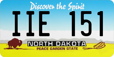 ND license plate IIE151