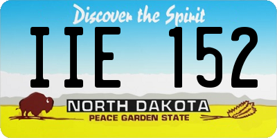 ND license plate IIE152