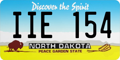 ND license plate IIE154
