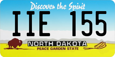 ND license plate IIE155