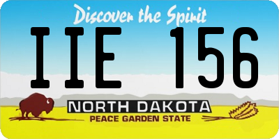ND license plate IIE156