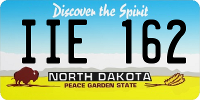 ND license plate IIE162