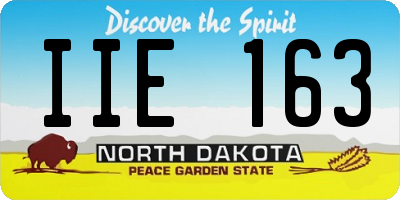 ND license plate IIE163