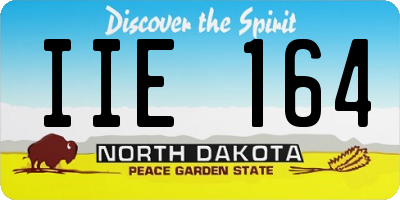 ND license plate IIE164