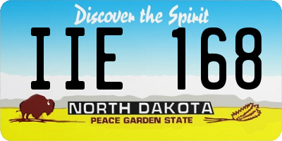 ND license plate IIE168