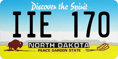 ND license plate IIE170