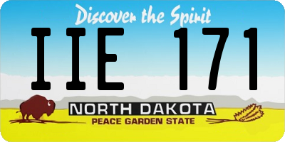 ND license plate IIE171