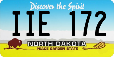 ND license plate IIE172