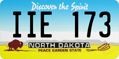 ND license plate IIE173