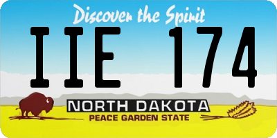 ND license plate IIE174