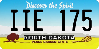 ND license plate IIE175