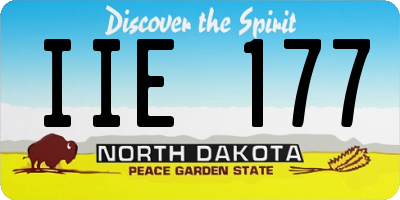 ND license plate IIE177