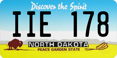 ND license plate IIE178