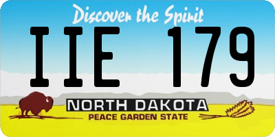 ND license plate IIE179