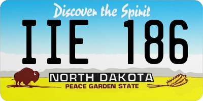 ND license plate IIE186