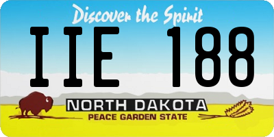 ND license plate IIE188