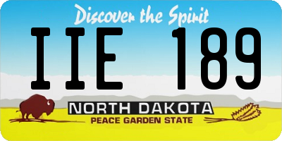 ND license plate IIE189