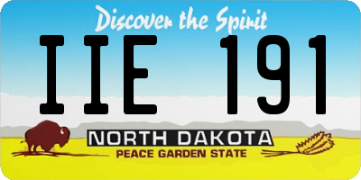 ND license plate IIE191