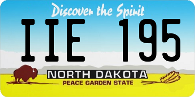 ND license plate IIE195