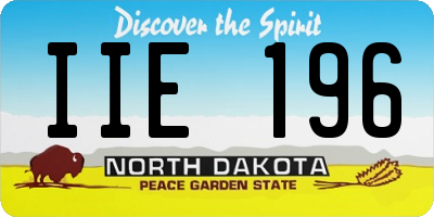ND license plate IIE196