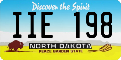 ND license plate IIE198