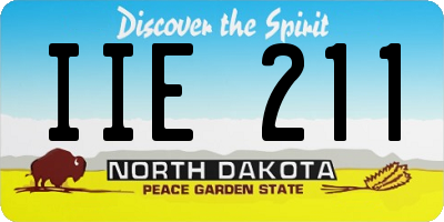 ND license plate IIE211