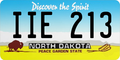 ND license plate IIE213