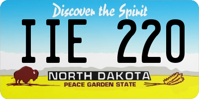 ND license plate IIE220