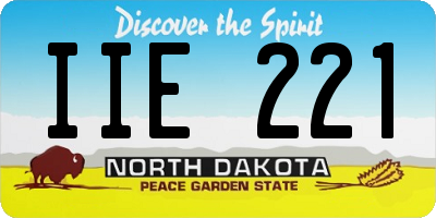 ND license plate IIE221
