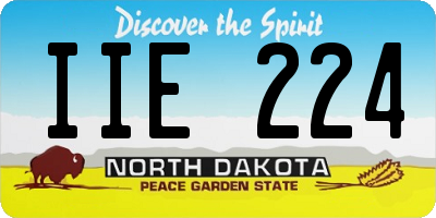 ND license plate IIE224