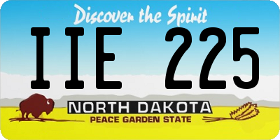 ND license plate IIE225