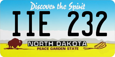 ND license plate IIE232