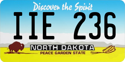 ND license plate IIE236