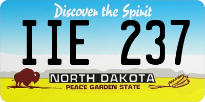 ND license plate IIE237